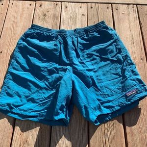 Patagonia blue swim trunks